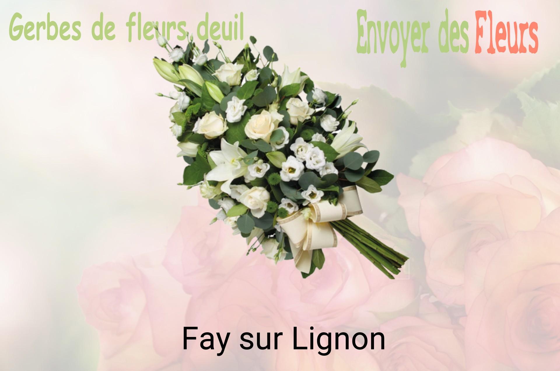 Gerbe de fleurs de deuil livrée à Fay-sur-Lignon